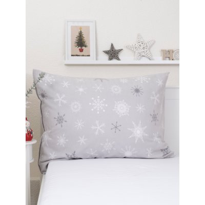Flanelová obliečka na vankúš 70 x 90 cm - Frozen sivé-  -
