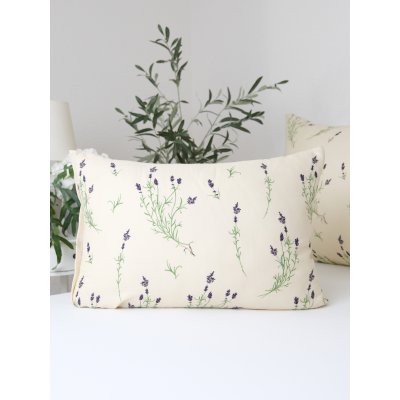 Mušelínová obliečka na vankúš 50 x 70 cm - Levanduľa 02-  -