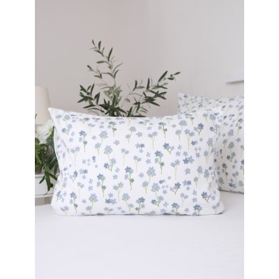 Flanelová obliečka na vankúš 50 x 70 cm - Nezábudky-  -