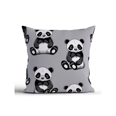 Bavlnená obliečka na vankúš Renforcé 40 * 40 cm - Panda-  -