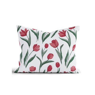 Bavlnená obliečka na vankúš Renforcé 70 × 90 cm – Tulipány-  -