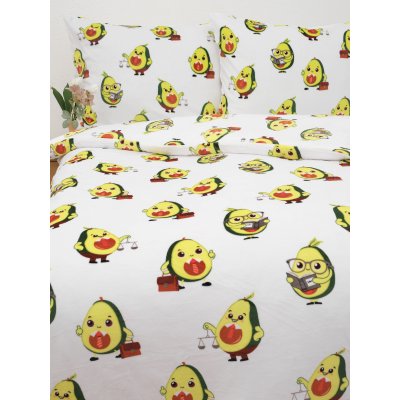 Francúzske obliečky mikroplyš Exclusive – Advokádo biele - 220 × 200 cm - 70 x 90 cm