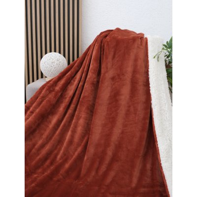 Fotografia produktu: MKLozkoviny.sk Baránková deka mikroplyš Exclusive 150 × 200 cm – Laura terakota