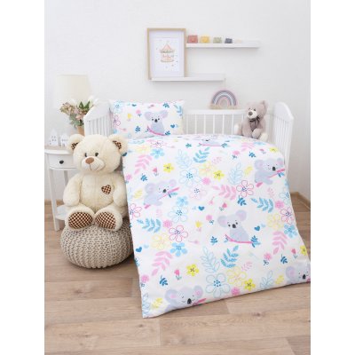Bavlnené obliečky Renforcé do postieľky - Koala - 100 × 135 cm - 40 x 60 cm