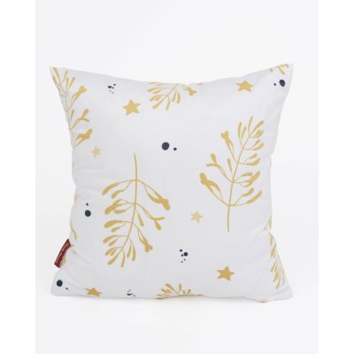 Vianočná obliečka na vankúšik Velvet 40 × 40 cm - Imelo biele-  -