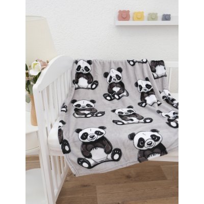 Detská deka do postieľky mikroplyš Exclusive 80 × 100 cm – Panda