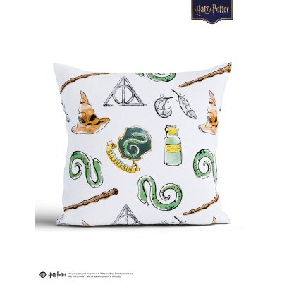 Bavlnená obliečka na vankúš Renforcé 40 × 40 cm - Slizolinová biela-  -