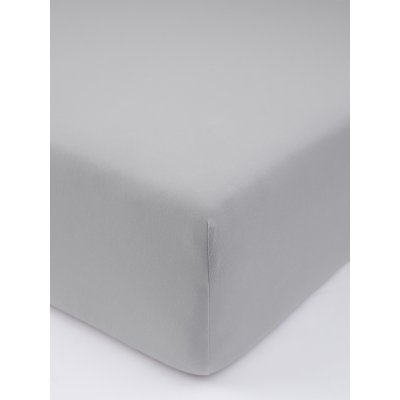 Jersey plachta s elastanom Deluxe 140 × 200 cm – svetlosivá