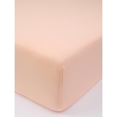 Jersey plachta s elastanom Deluxe 160 × 200 cm – lososová