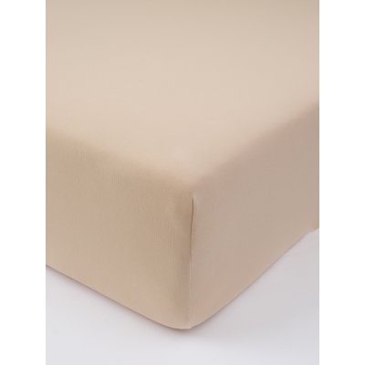 Jersey plachta s elastanom Deluxe 160 × 200 cm – béžová