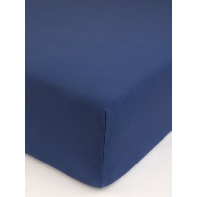 Jersey plachta s elastanom Deluxe 220 × 200 cm – tmavomodrá