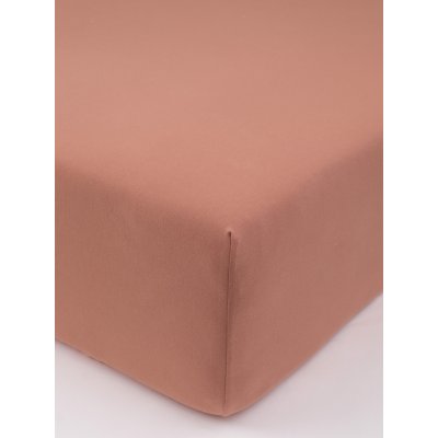 Jersey plachta s elastanom Deluxe 140 × 200 cm – terakota
