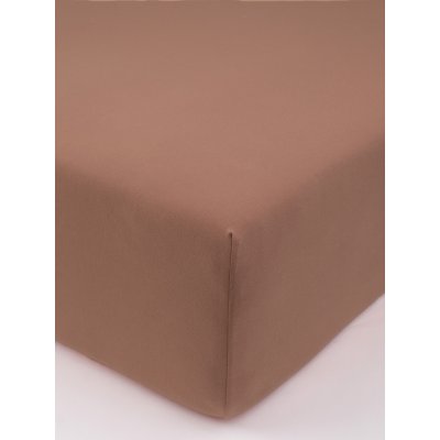 Jersey plachta s elastanom Deluxe 180 × 200 cm – mocha mousse