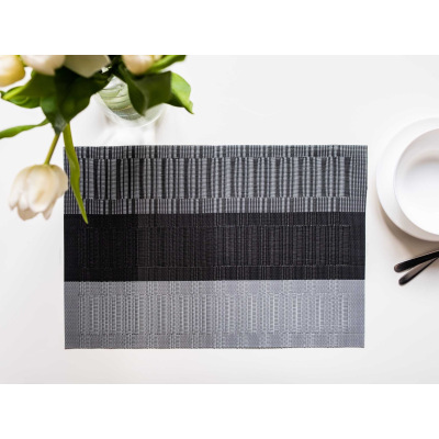 JAHU collections Prestieranie Deluxe 30 × 45 cm – Majda pruhy sivo-čierne