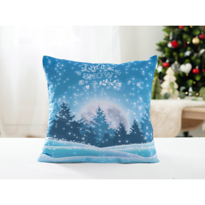 Carbotex Vianočná obliečka na vankúšik 40 × 40 cm – Zimní krajina
