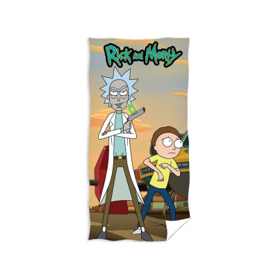Carbotex Detská osuška 70 × 140 cm ‒ Rick a Morty Šílený vědec