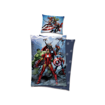 Carbotex Detské bavlnené obliečky – Avengers útočí 140x200/70x90 cm