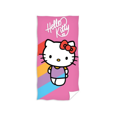 Carbotex Dětská osuška 70 × 140 cm ‒ Hello Kitty Rainow