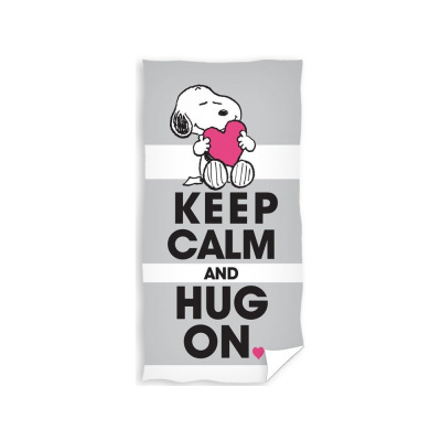Carbotex Dětská osuška 70 × 140 cm ‒ Snoopy Keep Calm and Hug On