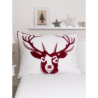 Obliečka na vankúš mikroplyš 70 × 90 cm – Scandi červené-  -