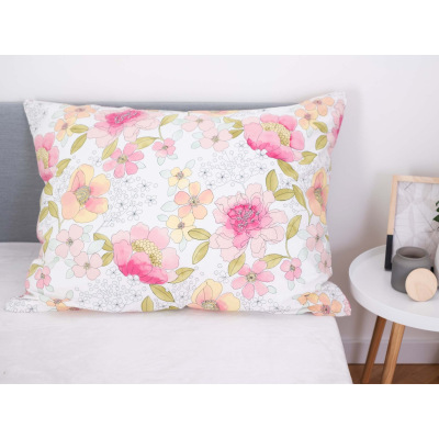 MKLozkoviny.sk Obliečka na vankúš 70 × 90 cm – Kvetinky L02