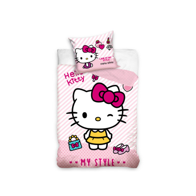 Carbotex Detské bavlnené obliečky – Hello Kitty My Style