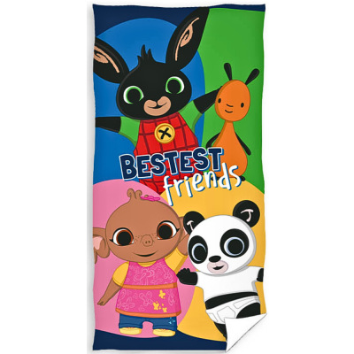 Carbotex Detská osuška 70 × 140 cm ‒ Zajačik Bing Najlepší Priatelia