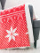 Beránková deka mikroplyš 140 × 200 cm – Vánoční sob červený