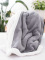 Baránková deka mikroplyš 150 × 200 cm – Laura tmavosivá
