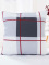 Bavlněný povlak na polštářek Renforcé 40 × 40 cm – Kostky šedočervené