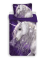 Detské bavlnené obliečky – Unicorn purple