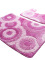 Kúpeľňová predložka dvojdielna protišmyková ‒ Circles růžová