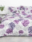 7-dielna súprava francúzskych obliečok Iryna fialové – s plachtou 220 × 230 cm