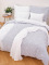 Bavlnené obliečky na 2 postele – Nela sivobiele