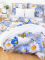 Bavlnené obliečky na 2 postele – Karla modrá/sivá