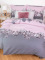 Bavlnené obliečky na 2 postele – Yvona sivé/ružové