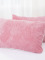 Beránkový povlak na polštářek mikroplyš 50 × 70 cm - Laura růžová ( 2 ks )