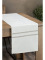 Sametový běhoun na stůl Glen 35 × 140 cm - bílý
